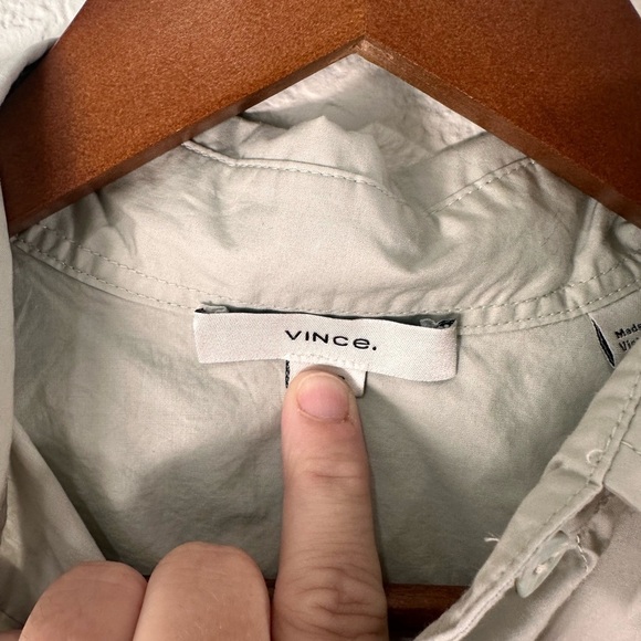 Vince Pearl Cotton Button Down Women's Shirt - Picture 3 of 7